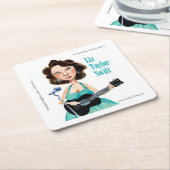 慎重にブレンドされた有名人の迅速な移動 スクエアペーパーコースター (アングル)