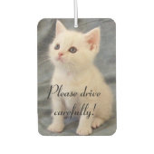 慎重に子猫を運転する カーエアーフレッシュナー (正面)