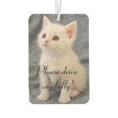 慎重に子猫を運転する カーエアーフレッシュナー (裏面)