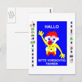 慎重に運転 – ドイツ語。 ポストカード (正面/裏面)