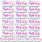 慎重に開く、シャープなオブジェクトを使用しない – ステッカー シール (正面)