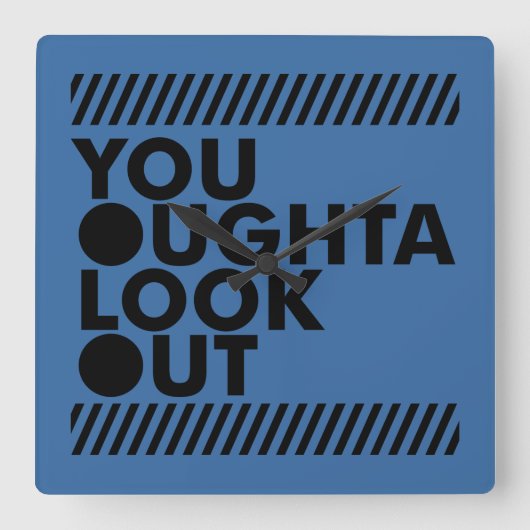 慎重にYOLO スクエア壁時計 (正面)