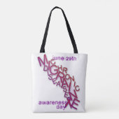 慢性の片頭痛の病気-単語の争奪-トート トートバッグ (裏面)