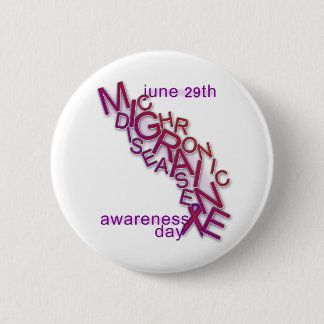 慢性の片頭痛の病気-単語の争奪-ボタン 缶バッジ