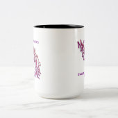 慢性の片頭痛の病気-単語の争奪-マグ ツートーンマグカップ (中央)