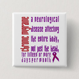 慢性の片頭痛-神経疾患ボタン 缶バッジ