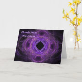 慢性の苦痛の認識度のフラクタル カード (黄色い花)