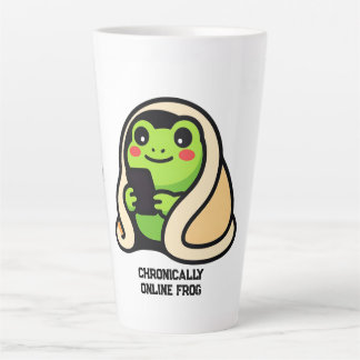 慢性オンラインカエル 楽しいミーム カフェラテマグ