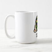 慢性オンラインカエル 楽しいミーム コーヒーマグカップ (左)