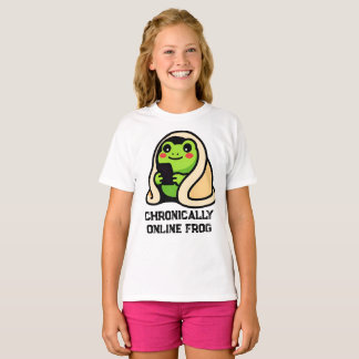慢性オンラインカエル 楽しいミーム Tシャツ
