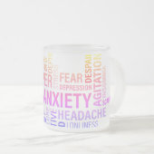 慢性ワードクラウド… フロストグラスマグカップ (正面右)