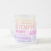 慢性ワードクラウド… フロストグラスマグカップ (正面左)