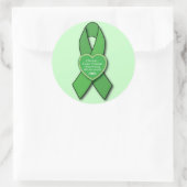 慢性梅毒認識度リボン ラウンドシール (バッグ)