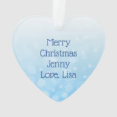 慢性疲労リボンと蝶のクリスマス オーナメント (裏面)