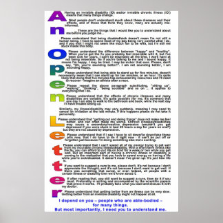 慢性疾患のない人への公開書簡 ポスター