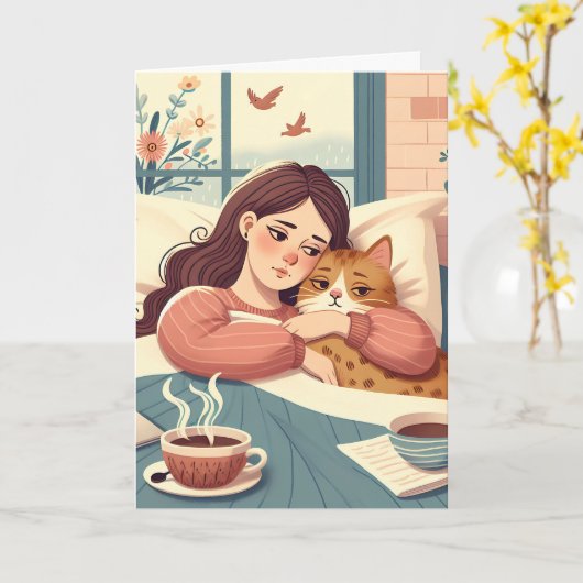 慢性疾患を抱える人への愛と支援 カード (黄色い花)