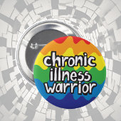 慢性疾病戦士バトンバッジ 缶バッジ