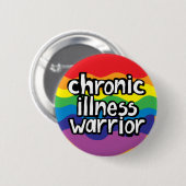 慢性疾病戦士,目に見えない障害 缶バッジ (正面&裏面)