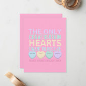 慢性病のバレンタイン ノートカード (正面/裏面インサイチュ)