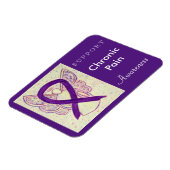 慢性痛認識度リボンエンジェルカスタムマグネット マグネット (左側)