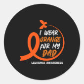 慢性白血病彼女の戦いは私の戦い白血病Aw ラウンドシール (正面)