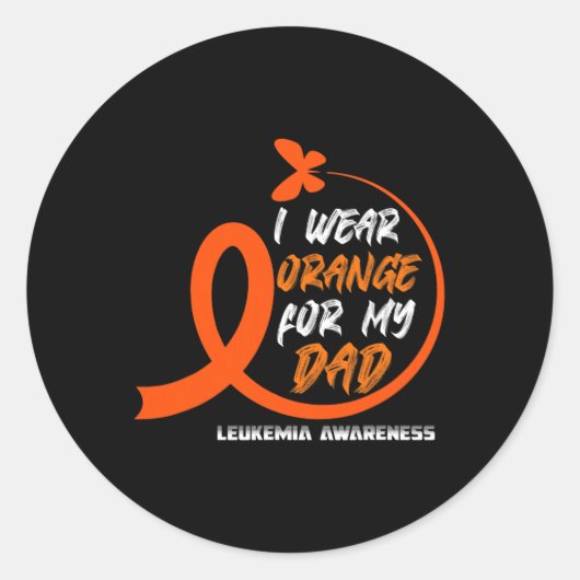 慢性白血病彼女の戦いは私の戦い白血病Aw ラウンドシール (正面)