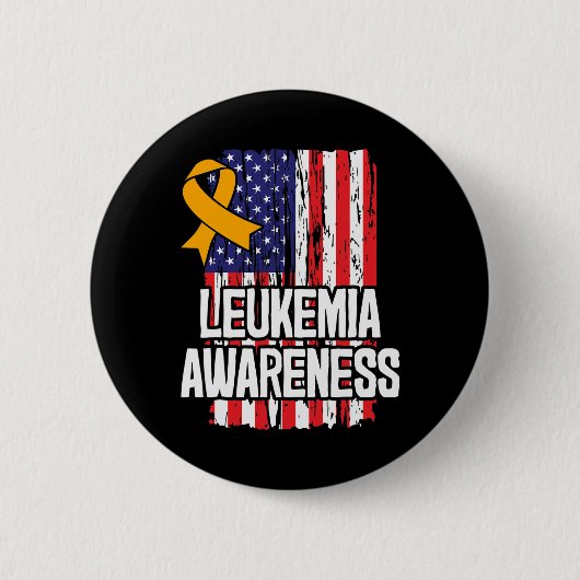 慢性白血病認識度リボン – Leukemia Surv 缶バッジ (正面)