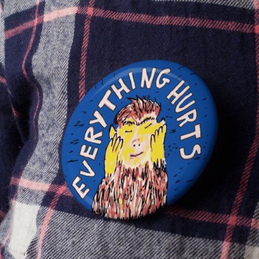 慢性的な状態目に見えない病気の痛みが痛む 缶バッジ