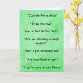 慢性的に悪い「言わないこと」はよくカードを取得する カード (黄色い花)