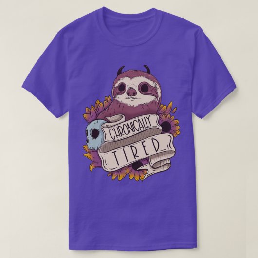 慢性的に疲れた怠け者 Tシャツ (デザイン正面)