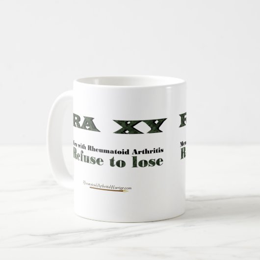 慢性関節リウマチのマグを失うことを断って下さい コーヒーマグカップ (正面左)