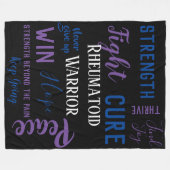 慢性関節リウマチの戦士 フリースブランケット (正面(横))