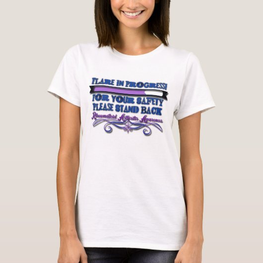 慢性関節リウマチの火炎信号の進行中のワイシャツ Tシャツ (正面)