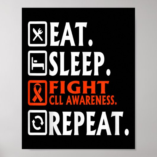 慢性食べリンパ性白血病Cll Aと睡眠闘う ポスター (正面)