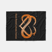 慢性骨髄性白血病戦士のための衣服オレンジ フリースブランケット (正面(横))