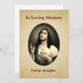 慰めのキリスト教 カトリック 哀悼 葬儀用カード 招待状 (正面/裏面)