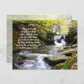 慰めの聖書のメッセージポストを持つ森林の流れ ポストカード (正面/裏面)