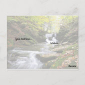 慰めの聖書のメッセージポストを持つ森林の流れ ポストカード (裏面)