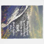 慰める詩編聖なる書物、 経典：岩に導く フリースブランケット (正面(横))