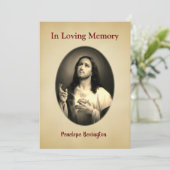 慰めキリスト・カソリッエレガントク喪カード 招待状 (スタンド正面)