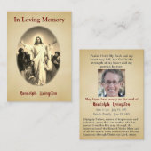 慰めキリスト・カトリック葬儀記念カード 名刺 (正面/裏面)