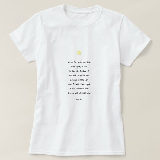 慰め感動的聖なる書物、 経典バイブル引用文 Tシャツ (デザイン正面)