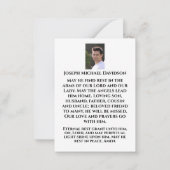 慰安記念祈りの言葉カード ノートカード (裏面)