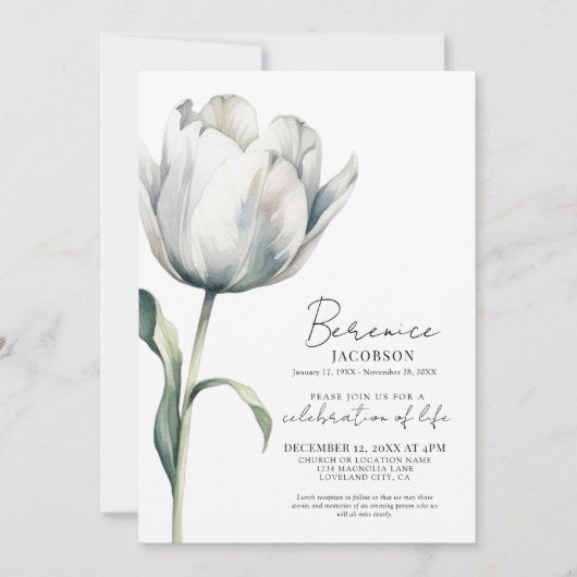 慰霊台本お祝い 招待状 (正面)