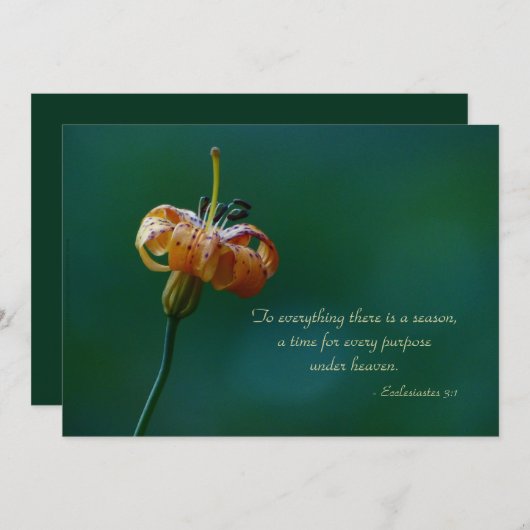 慰霊祭の時節がある 招待状 (正面/裏面)