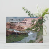 慰霊祭の滝風景 招待状 (スタンド正面)