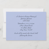 慰霊祭の滝風景 招待状 (裏面)