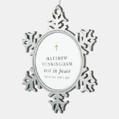 慰霊葬祭モダンシンプル会 スノーフレークピューターオーナメント (右)