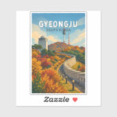 慶州韓国イラスト旅行アート シール (シート)