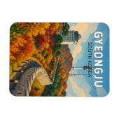 慶州韓国イラスト旅行アート マグネット (横)